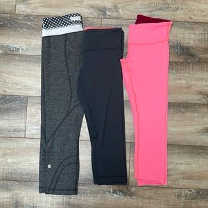Lululemon crop pants all size 6!